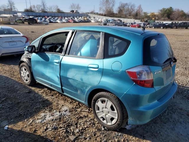 JHMGE8H3XDC017498 - 2013 HONDA FIT TURQUOISE photo 2