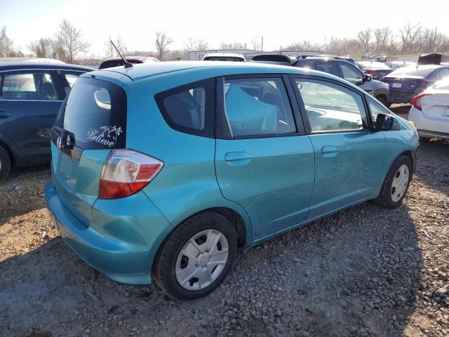 JHMGE8H3XDC017498 - 2013 HONDA FIT TURQUOISE photo 3