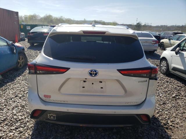 5TDYARAH1MS504990 - 2021 TOYOTA HIGHLANDER HYBRID LIMITED WHITE photo 6