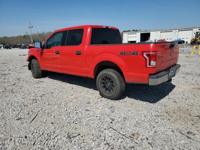 1FTEW1EF1GFC30967 - 2016 FORD F150 SUPERCREW RED photo 2