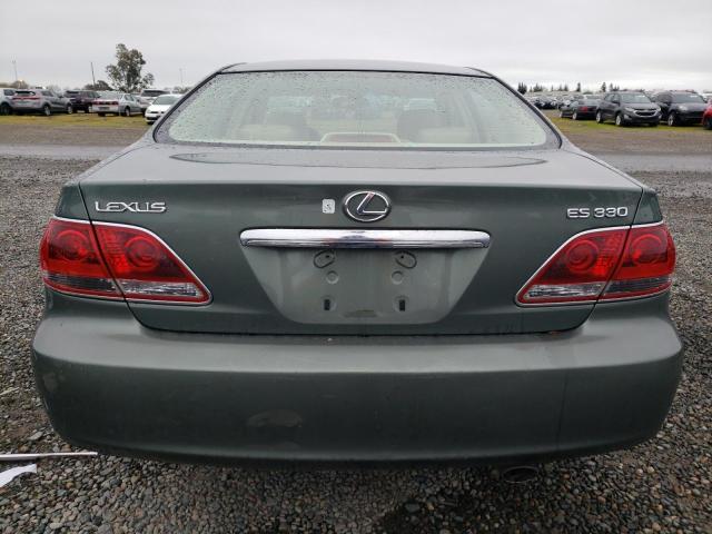 JTHBA30G665151214 - 2006 LEXUS ES 330 GREEN photo 6