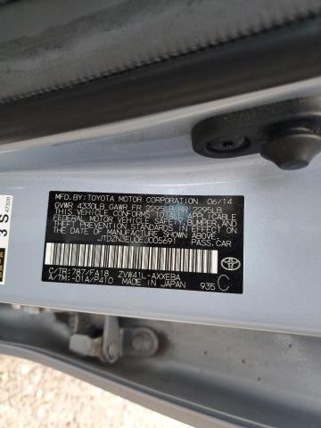 JTDZN3EU0EJ005691 - 2014 TOYOTA PRIUS V BLUE photo 12