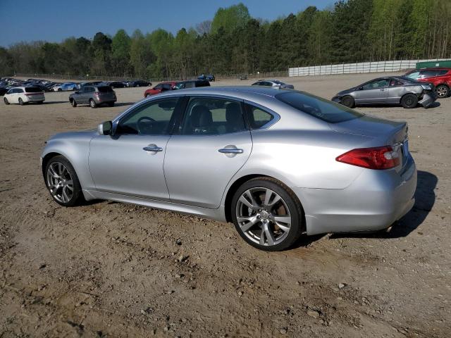 JN1AY1AP4BM520571 - 2011 INFINITI M56 SILVER photo 2