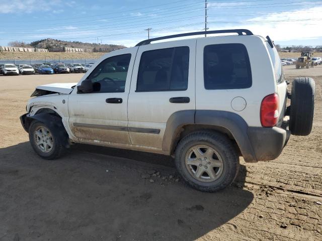 1J4GL48K94W304699 - 2004 JEEP LIBERTY SPORT WHITE photo 2