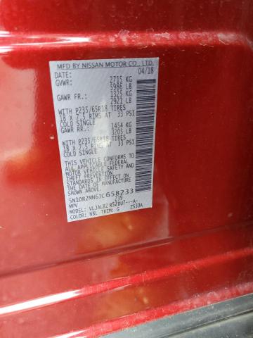 5N1DR2MN6JC658233 - 2018 NISSAN PATHFINDER S RED photo 13