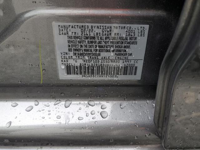 3N1AB8CVXNY245036 - 2022 NISSAN SENTRA SV GRAY photo 12