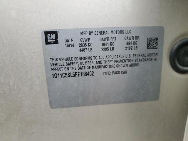 1G11C5SL5FF188402 - 2015 CHEVROLET MALIBU 1LT 米色 照片 13