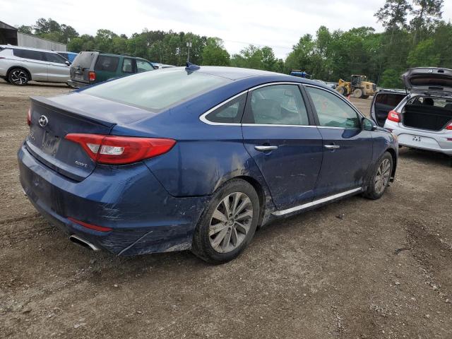 5NPE34AF4FH130818 - 2015 HYUNDAI SONATA SPORT BLUE photo 3