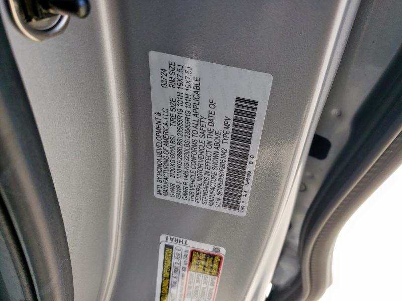 5FNRL6H91RB051042 - 2024 HONDA ODYSSEY ELITE SILVER photo 14