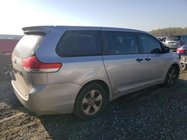 5TDKA3DC7BS008656 - 2011 TOYOTA SIENNA BASE SILVER photo 3