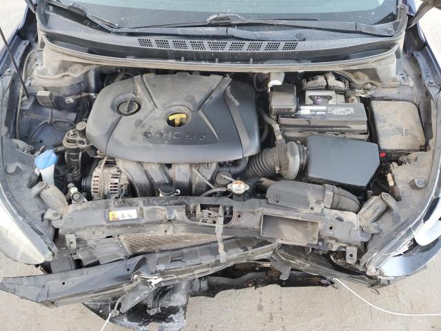 5NPDH4AE4EH539419 - 2014 HYUNDAI ELANTRA SE BLUE photo 11