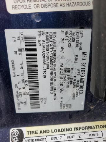 5LMFU28558LJ17019 - 2008 LINCOLN NAVIGATOR 蓝色 照片 13