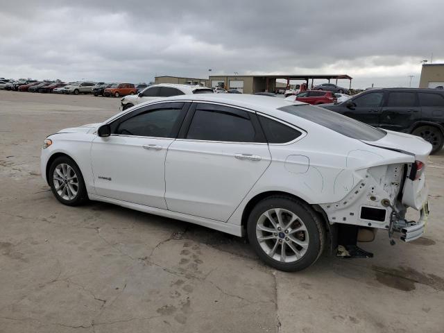 3FA6P0MU0KR185680 - 2019 FORD FUSION SEL WHITE photo 2