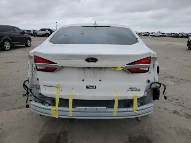 3FA6P0MU0KR185680 - 2019 FORD FUSION SEL WHITE photo 6