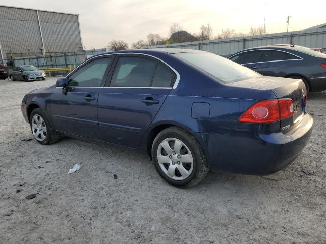 KNAGE123585210926 - 2008 KIA OPTIMA LX BLUE photo 2