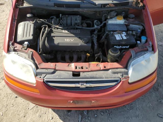 KL1TD66646B583127 - 2006 CHEVROLET AVEO BASE Tünd qırmızı foto 11