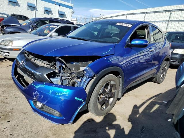 3CZRU6H57JM714876 - 2018 HONDA HR-V EX BLUE photo 1