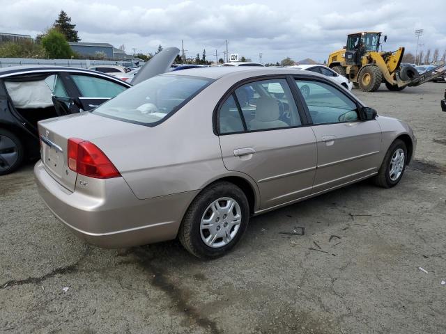 2HGES15522H581334 - 2002 HONDA CIVIC LX TAN photo 3