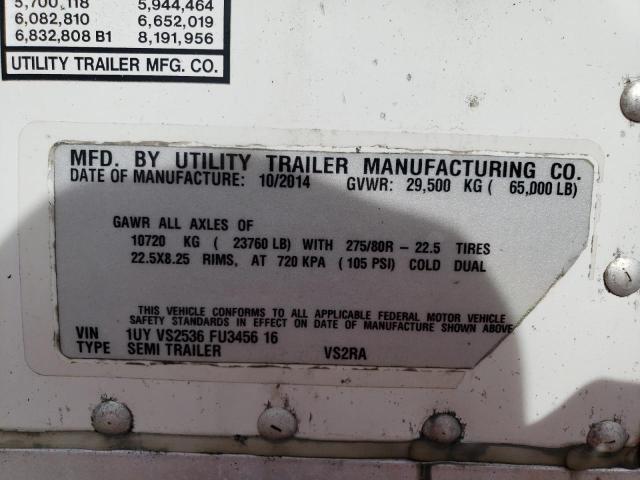 1UYVS2536FU345616 - 2015 UTILITY TRAILER Ağ foto 10