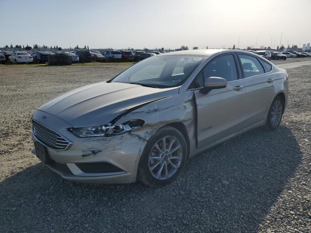 3FA6P0LU9HR386472 - 2017 FORD FUSION SE HYBRID BEIGE photo 1