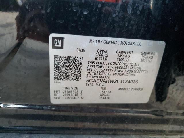 5GAEVAKW2LJ124026 - 2020 BUICK ENCLAVE ESSENCE 黑色 照片 13