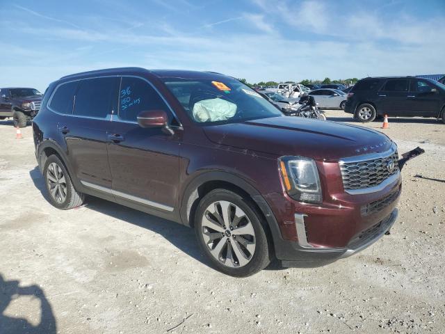 5XYP64HC8MG155012 - 2021 KIA TELLURIDE S MAROON photo 4