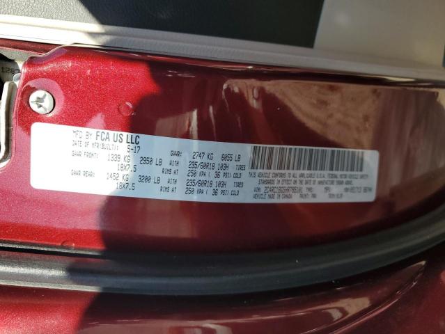 2C4RC1BG5HR785101 - 2017 CHRYSLER PACIFICA TOURING L BURGUNDY photo 13