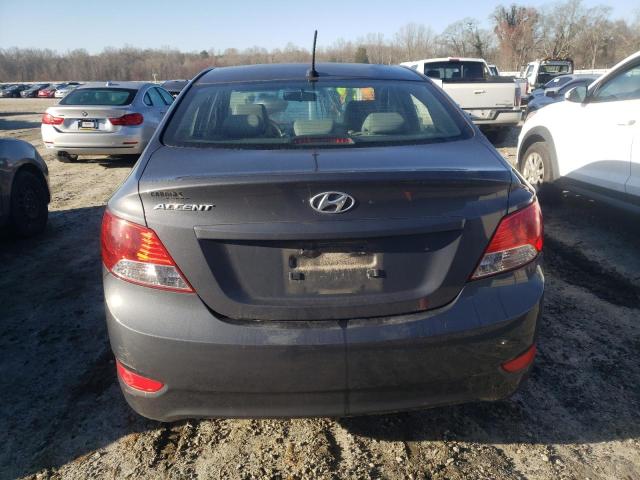 KMHCU4AE6CU171329 - 2012 HYUNDAI ACCENT GLS GRAY photo 6