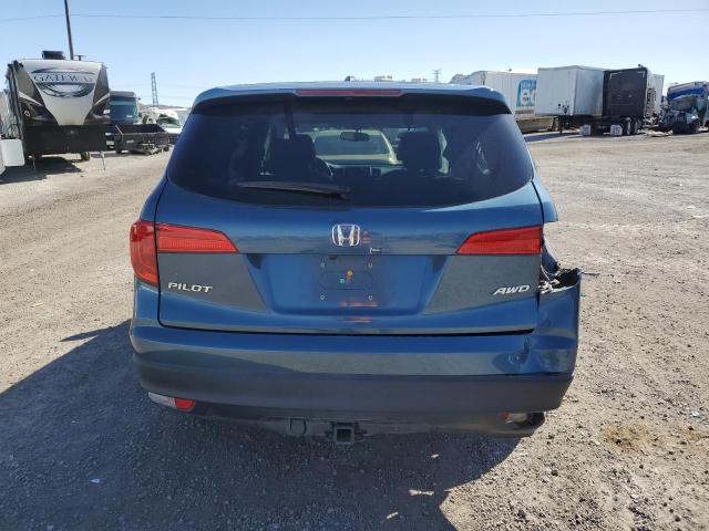 5FNYF6H50HB023232 - 2017 HONDA PILOT EXL BLUE photo 6