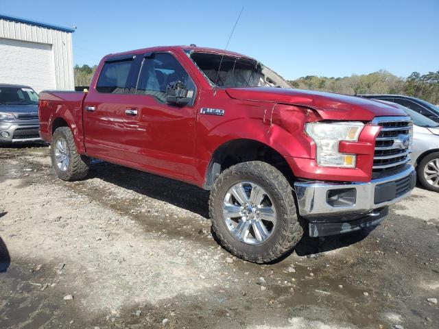 1FTEW1EF6HFA21029 - 2017 FORD F150 SUPERCREW RED photo 4