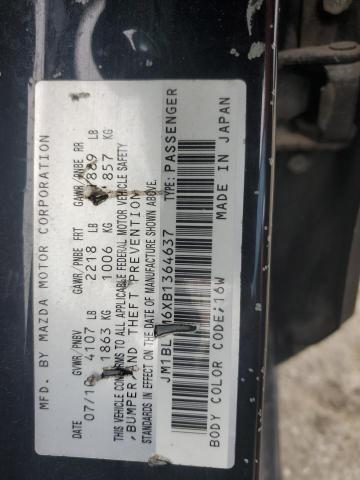 JM1BL1M6XB1364637 - 2011 MAZDA 3 S BLACK photo 13