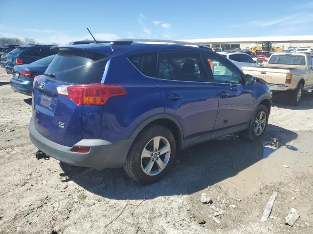 2T3RFREV2FW239732 - 2015 TOYOTA RAV4 XLE BLUE photo 3