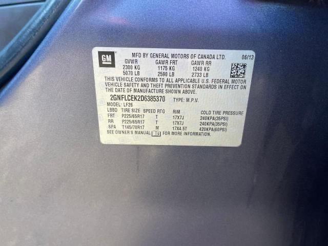 2GNFLCEK2D6385370 - 2013 CHEVROLET EQUINOX LS BLUE photo 10