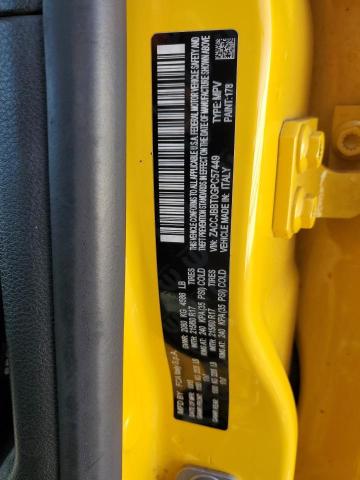 ZACCJBBT0GPC57449 - 2016 JEEP RENEGADE LATITUDE YELLOW photo 12