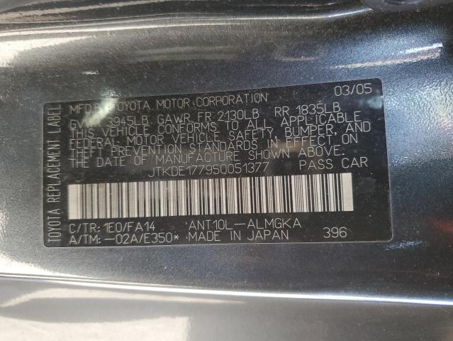 JTKDE177950051377 - 2005 TOYOTA SCION TC 石墨色 照片 12