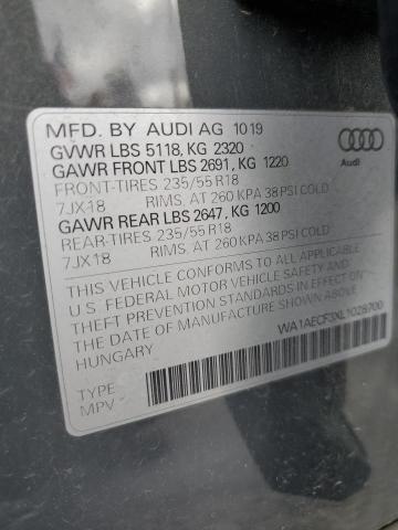 WA1AECF3XL1028700 - 2020 AUDI Q3 PREMIUM GRAY photo 13