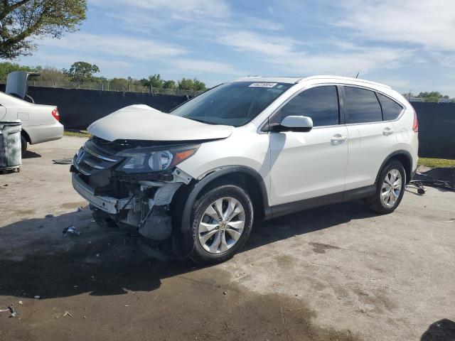 5J6RM3H78EL034928 - 2014 HONDA CR-V EXL WHITE photo 1