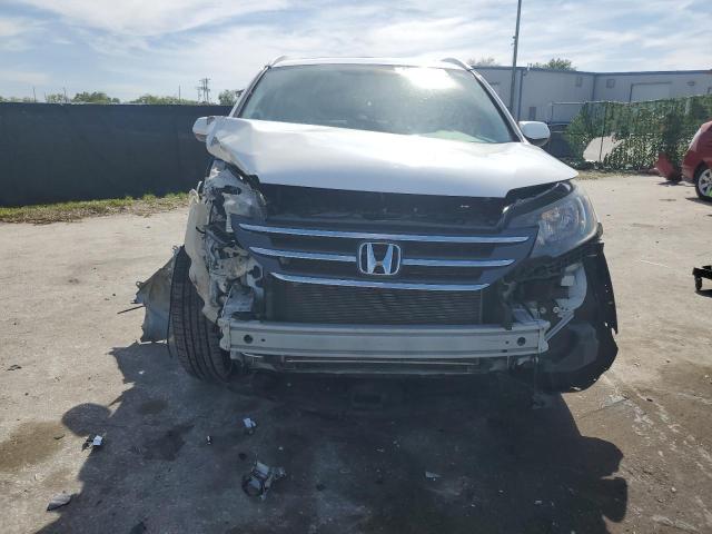 5J6RM3H78EL034928 - 2014 HONDA CR-V EXL WHITE photo 5