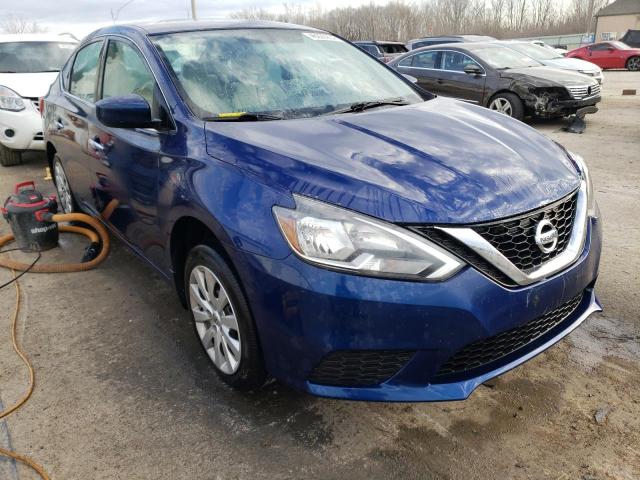 3N1AB7AP0GY287586 - 2016 NISSAN SENTRA S BLUE photo 4