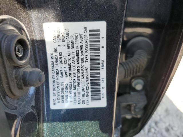 2HGFC2F67KH508250 - 2019 HONDA CIVIC LX BLUE photo 13