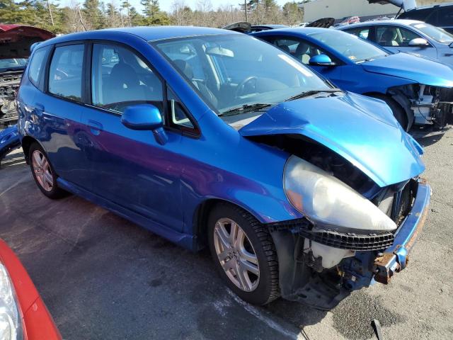 JHMGD38668S057332 - 2008 HONDA FIT SPORT BLUE photo 4