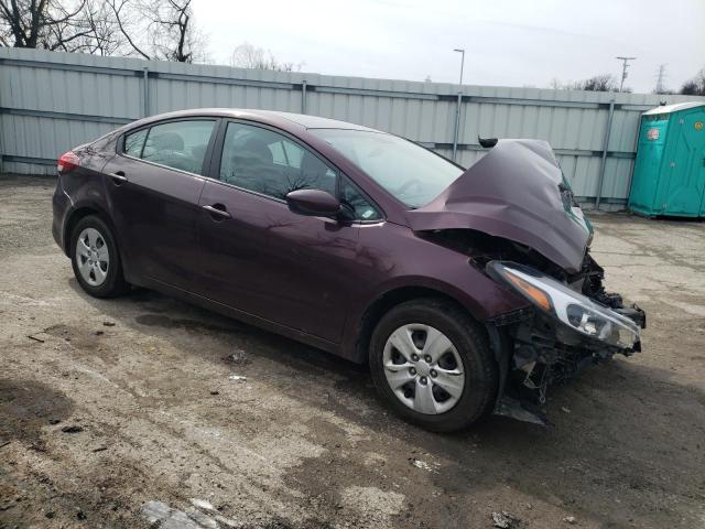 3KPFK4A71JE250878 - 2018 KIA FORTE LX BURGUNDY photo 4