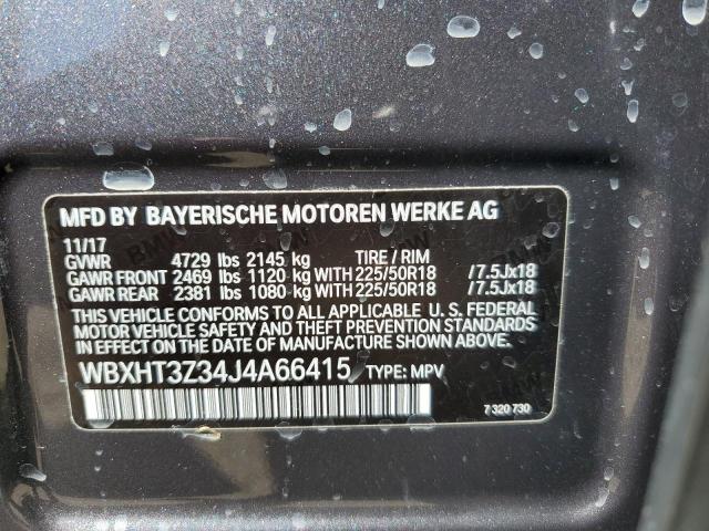 WBXHT3Z34J4A66415 - 2018 BMW X1 XDRIVE28I GRAY photo 13