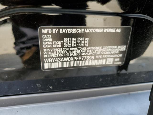 WBY43AW0XPFP77698 - 2023 BMW I4 EDRIVE3 Чорний фото 13