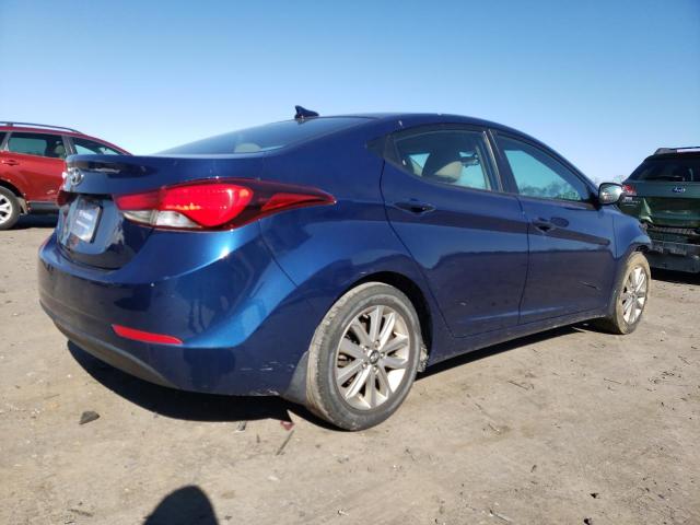 5NPDH4AE7GH672582 - 2016 HYUNDAI ELANTRA SE BLUE photo 3