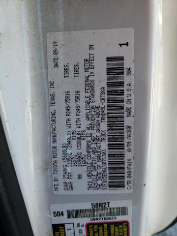 5TFSX5EN6LX071303 - 2020 TOYOTA TACOMA ACCESS CAB თეთრი ფოტო 12