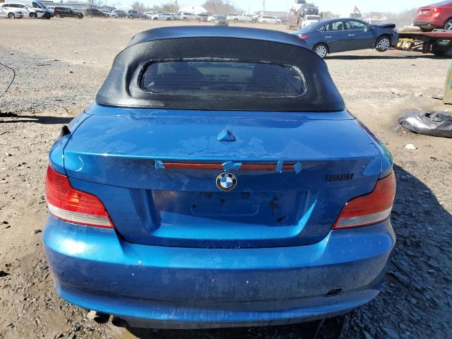 WBAUN13558VH80205 - 2008 BMW 128 I BLUE photo 6