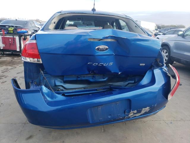 1FAHP3FN1AW144406 - 2010 FORD FOCUS SE BLUE photo 6