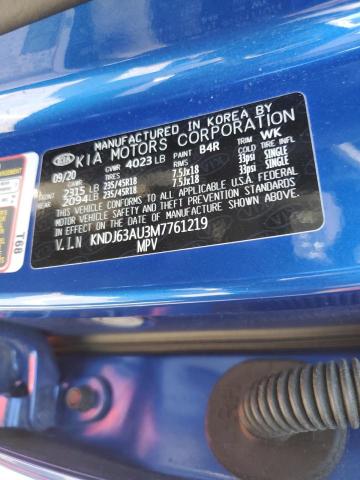 KNDJ63AU3M7761219 - 2021 KIA SOUL GT LINE BLUE photo 12