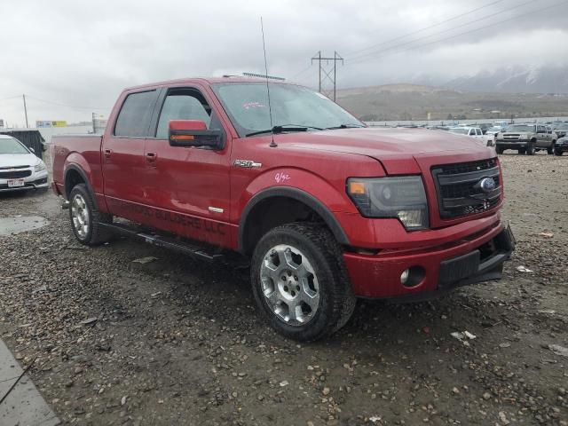 1FTFW1ET7DKE63491 - 2013 FORD F150 SUPERCREW RED photo 4